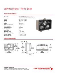 Product Spec Sheet